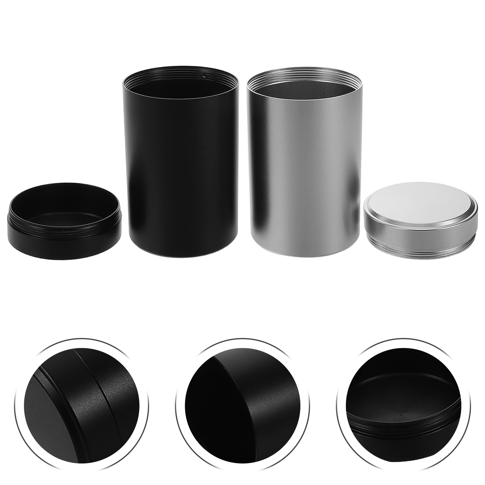 Food Storage Jar Set - Juego de 2 Recipientes Metálicos de