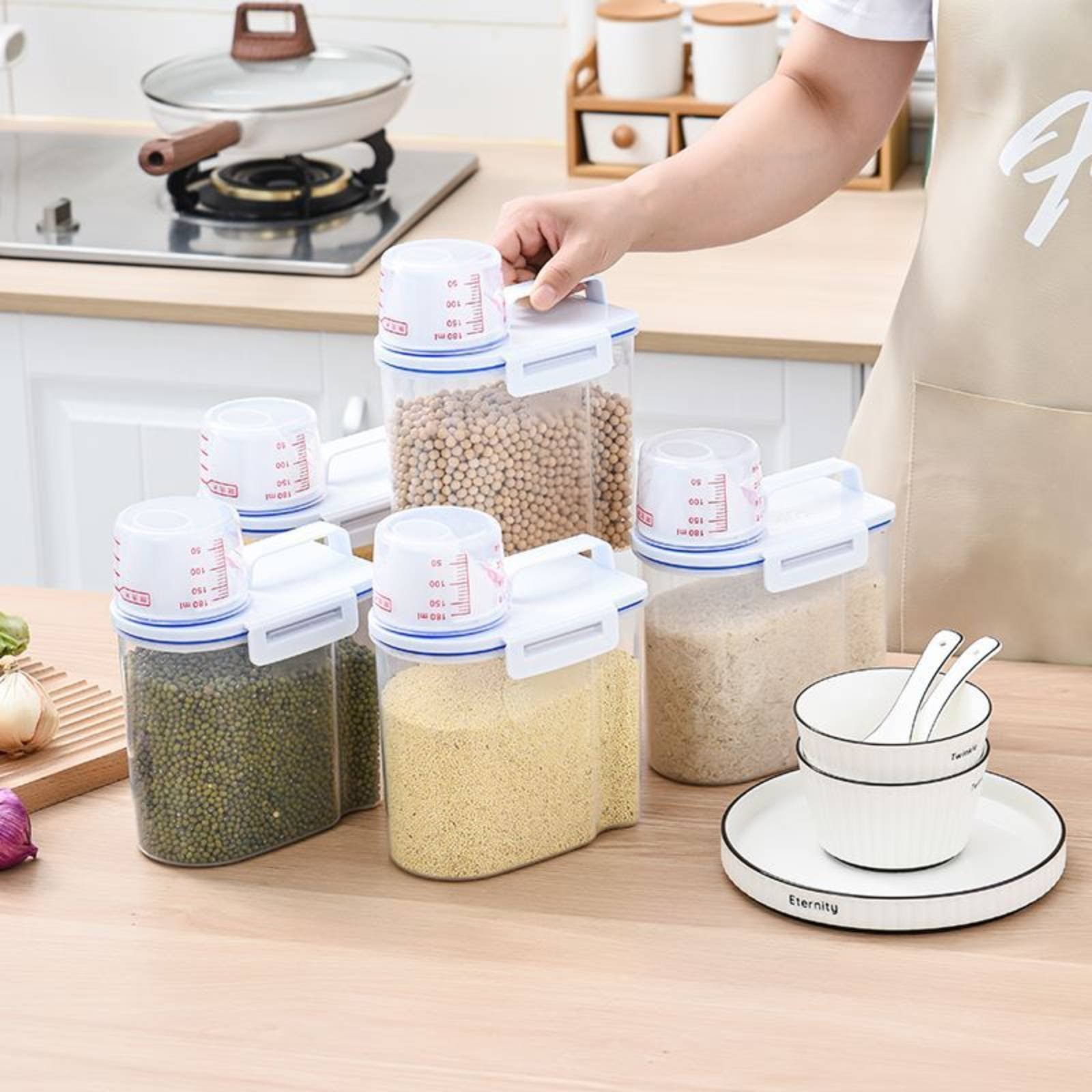 Food Storage Pantry - Contenedor de Arroz Seguro con Dispensador