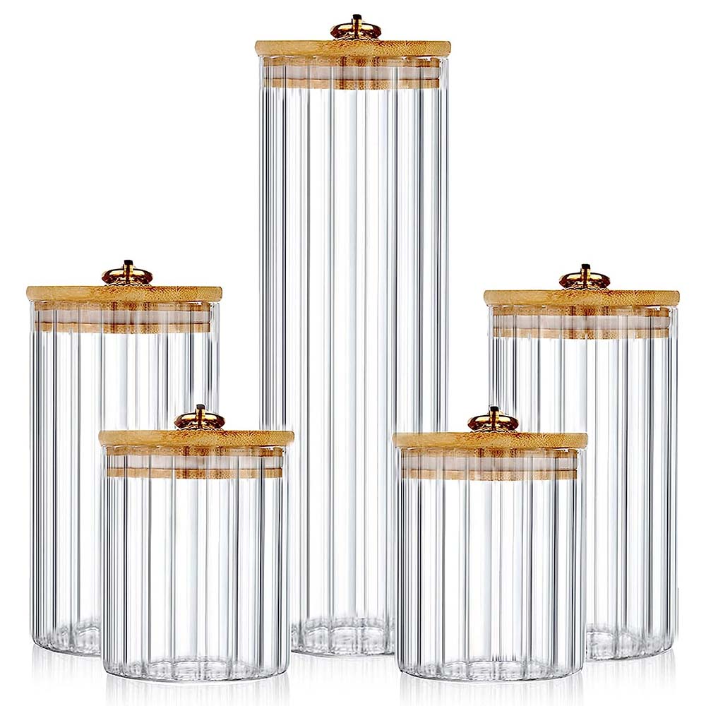 Food Storage Glass Set - Juego de 3 Frascos de Vidrio