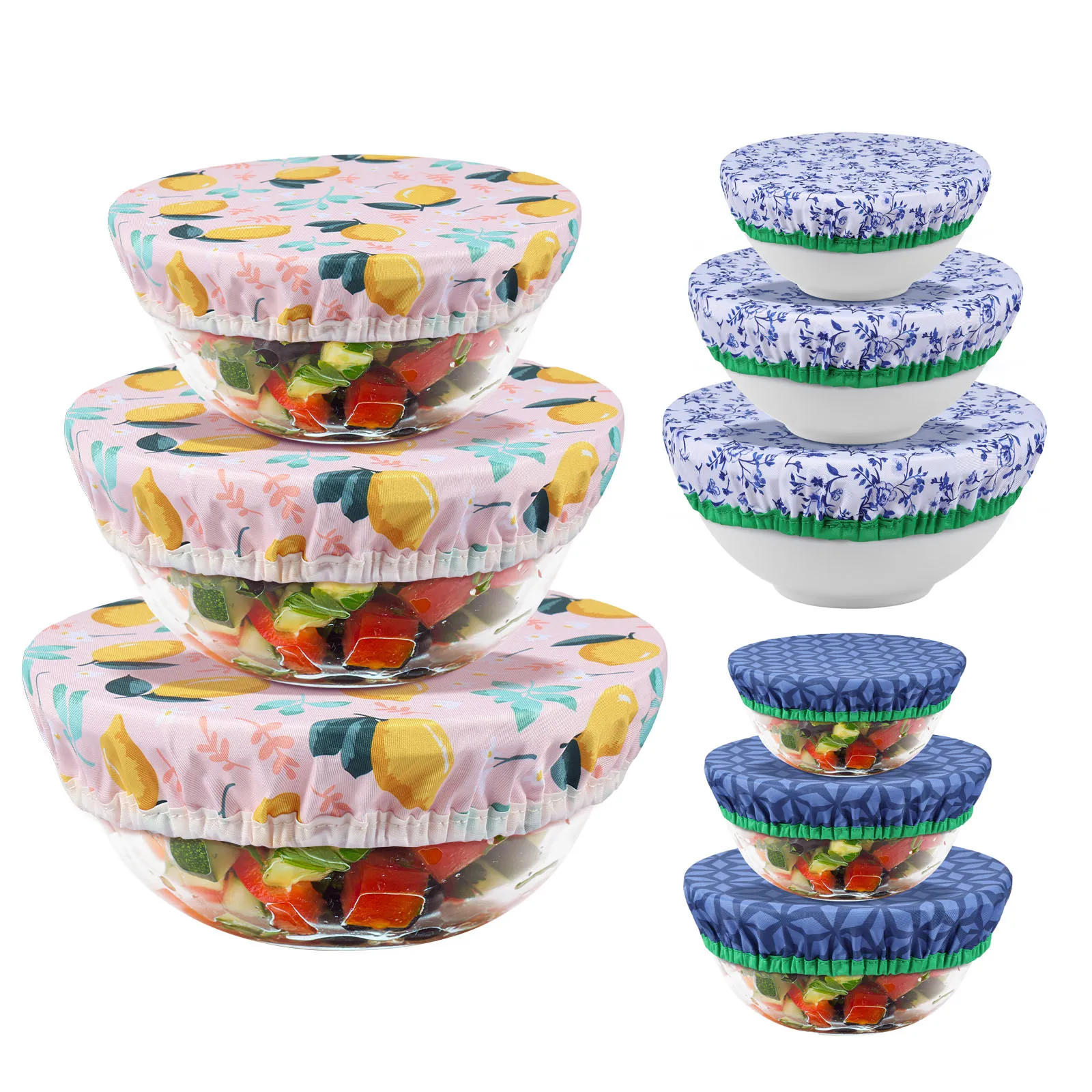 Food Storage Kitchen Container Set - Juego de cubiertas para cuencos, cubiertas
