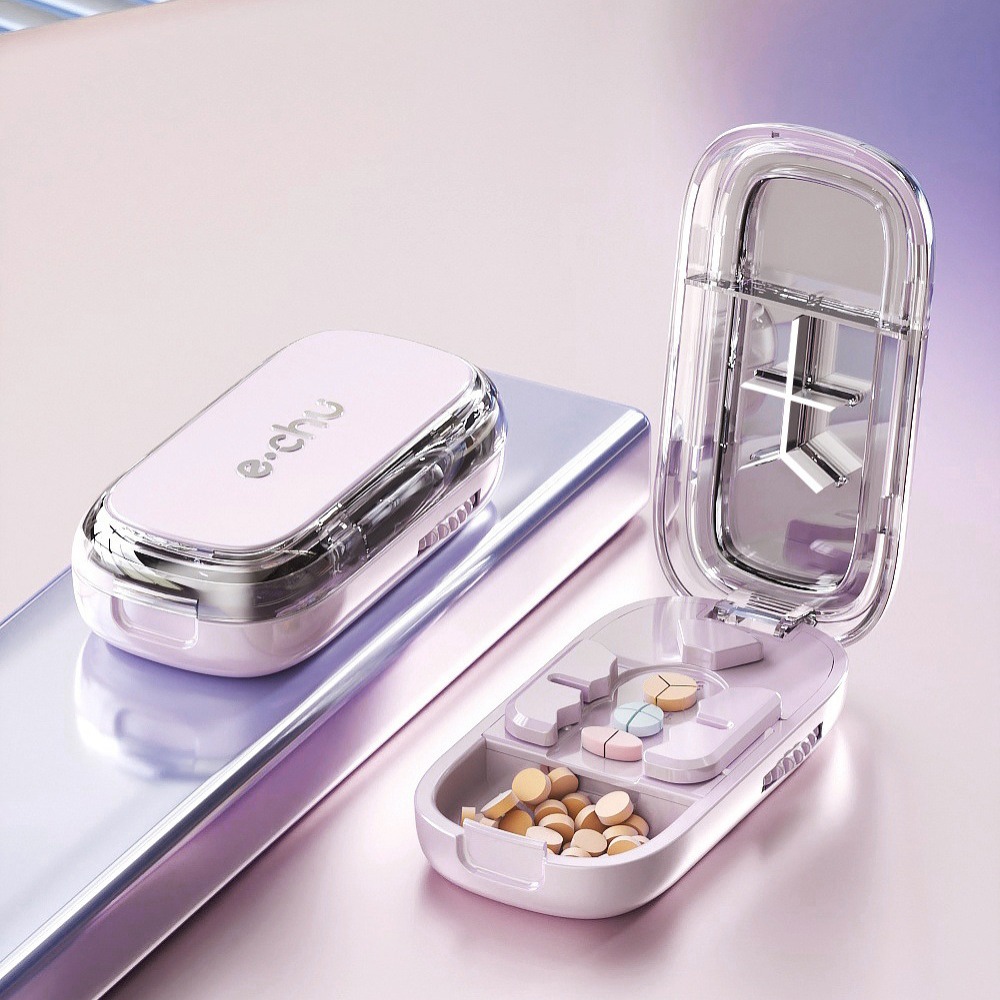 Food Storage Glass Set - Caja cortadora de pastillas 2/3/4 en
