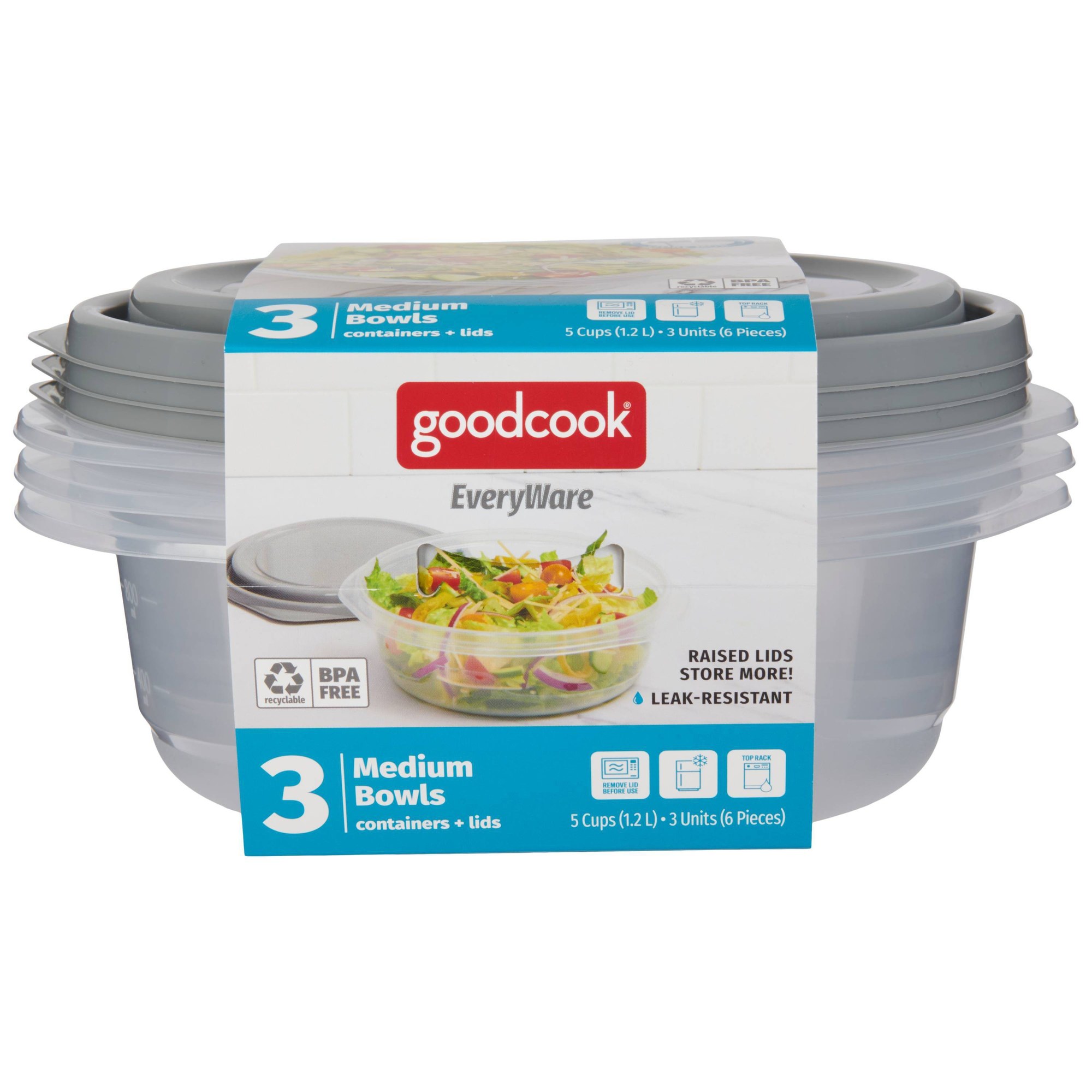 6 recipientes redondos de 5 ta - Food Storage Pantry reseña y precio