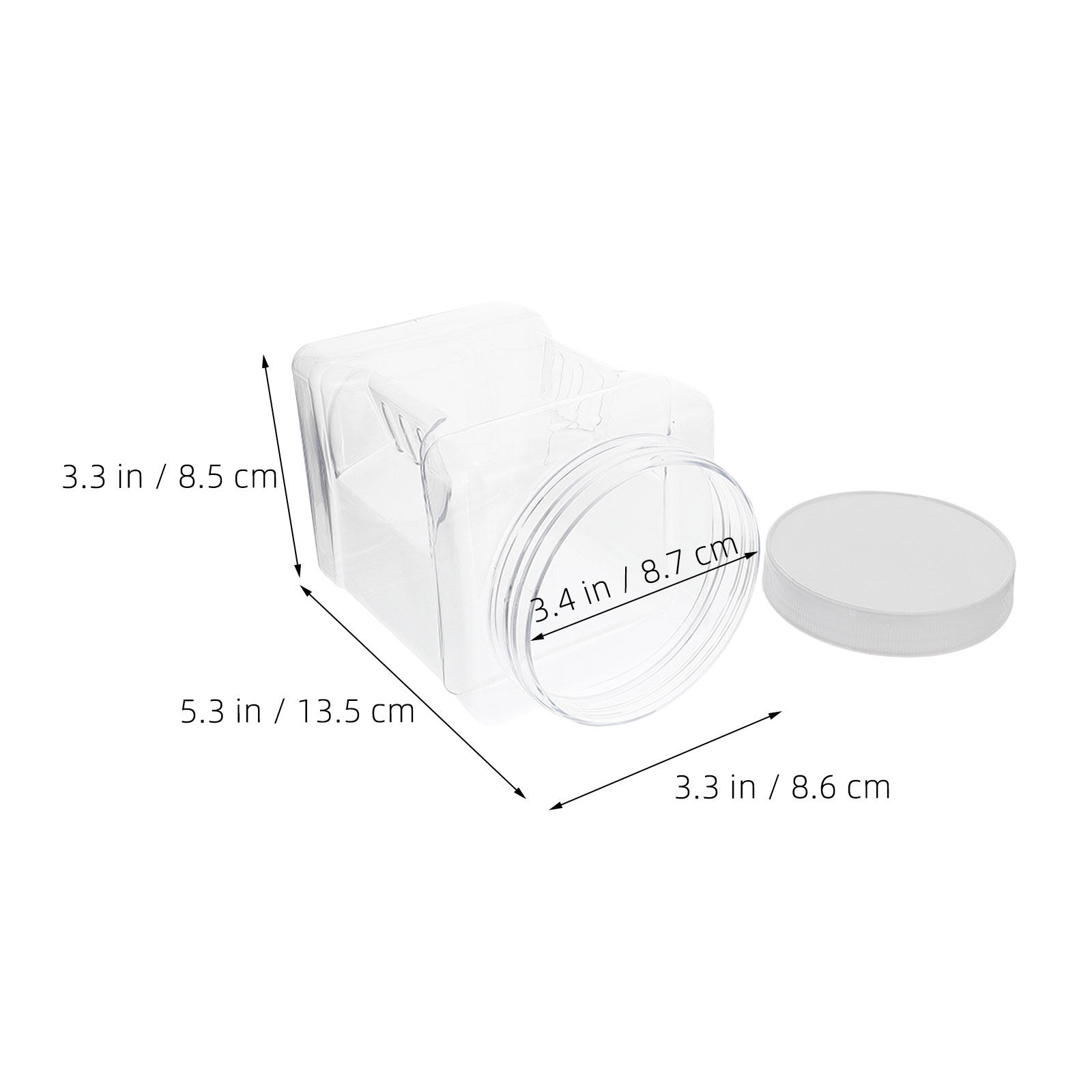 6 Recipientes Cuadrados Transp - Food Storage Canister reseña y precio