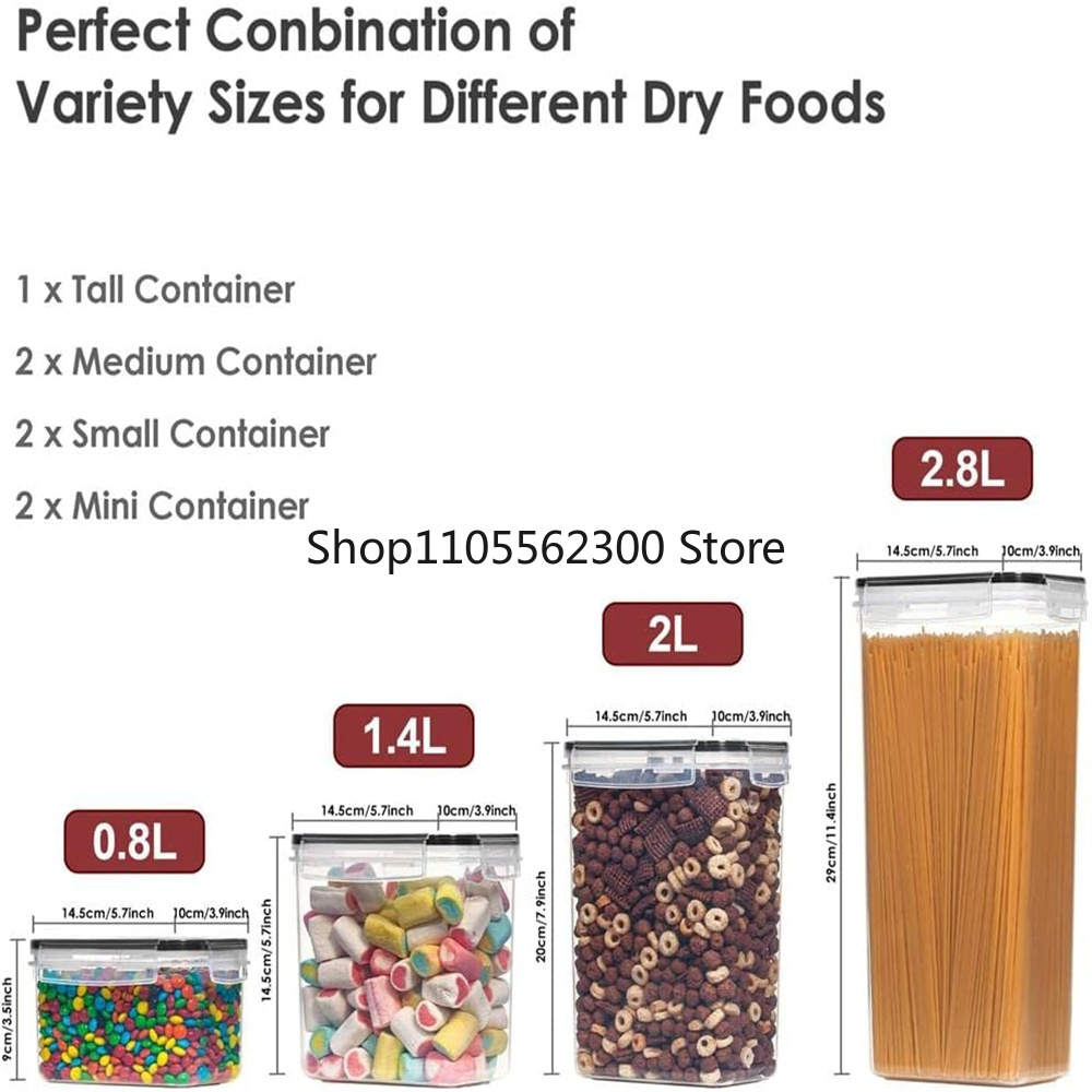Juego de 7 Recipientes para Al - Food Storage Kitchen Container Set reseña y precio