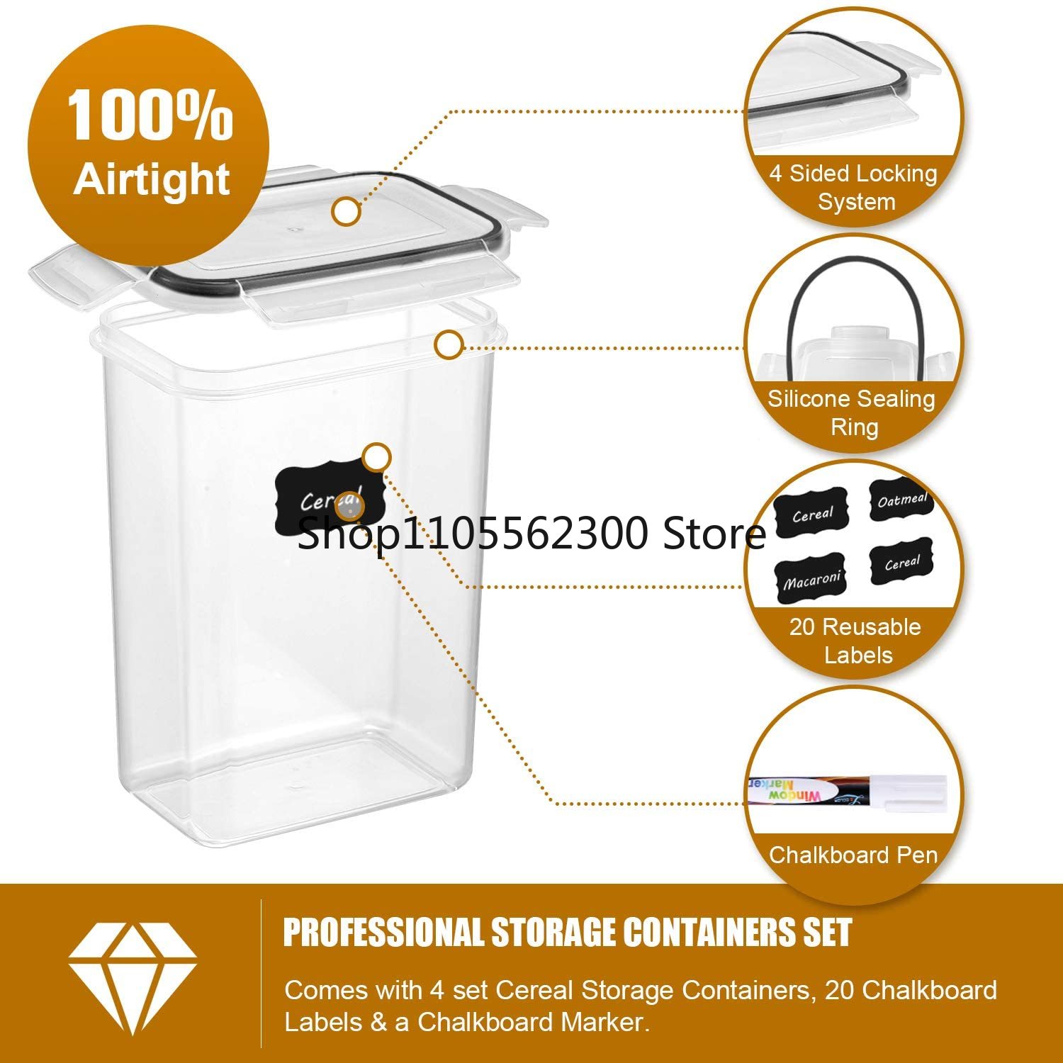 Juego de 7 Recipientes para Al - Food Storage Kitchen Container Set reseña y precio