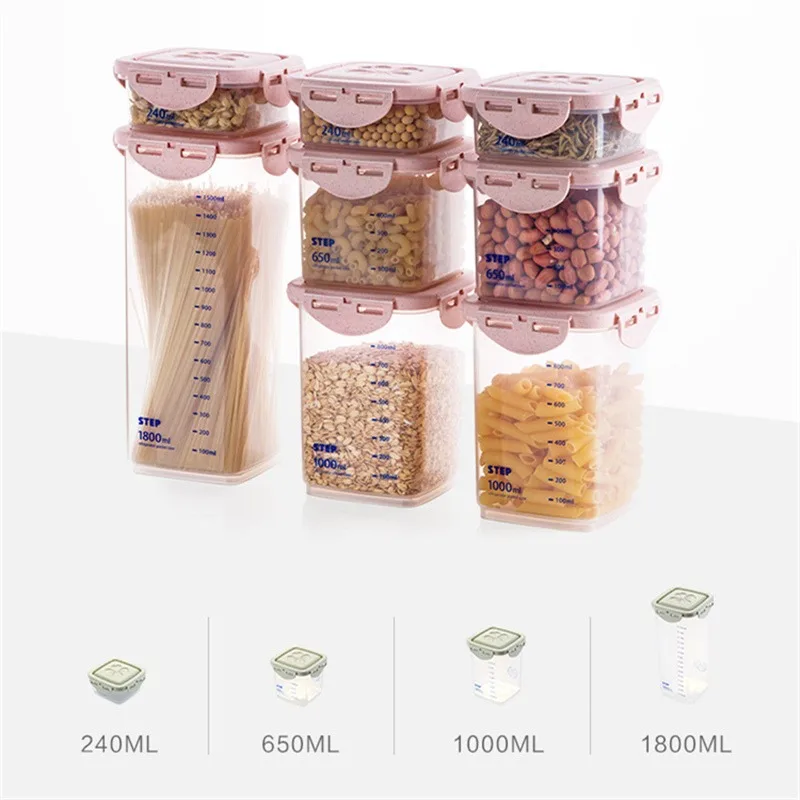 WBBOOMING Caja de plástico sal - Airtight Cereal Jar reseña y precio