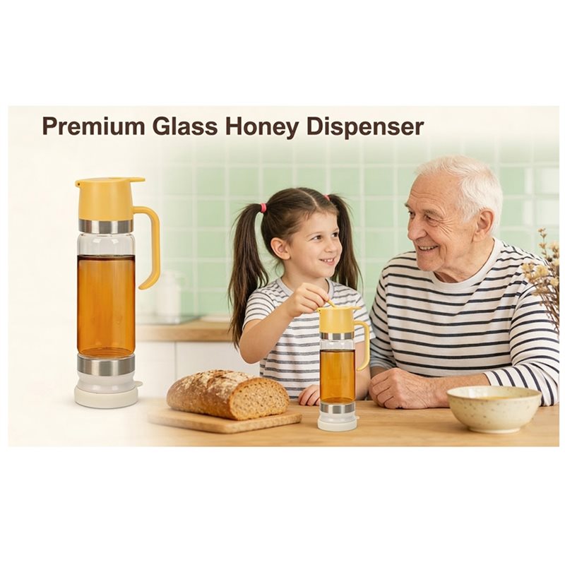 Dispensador de miel sin goteo  - Food Storage Glass Box reseña y precio