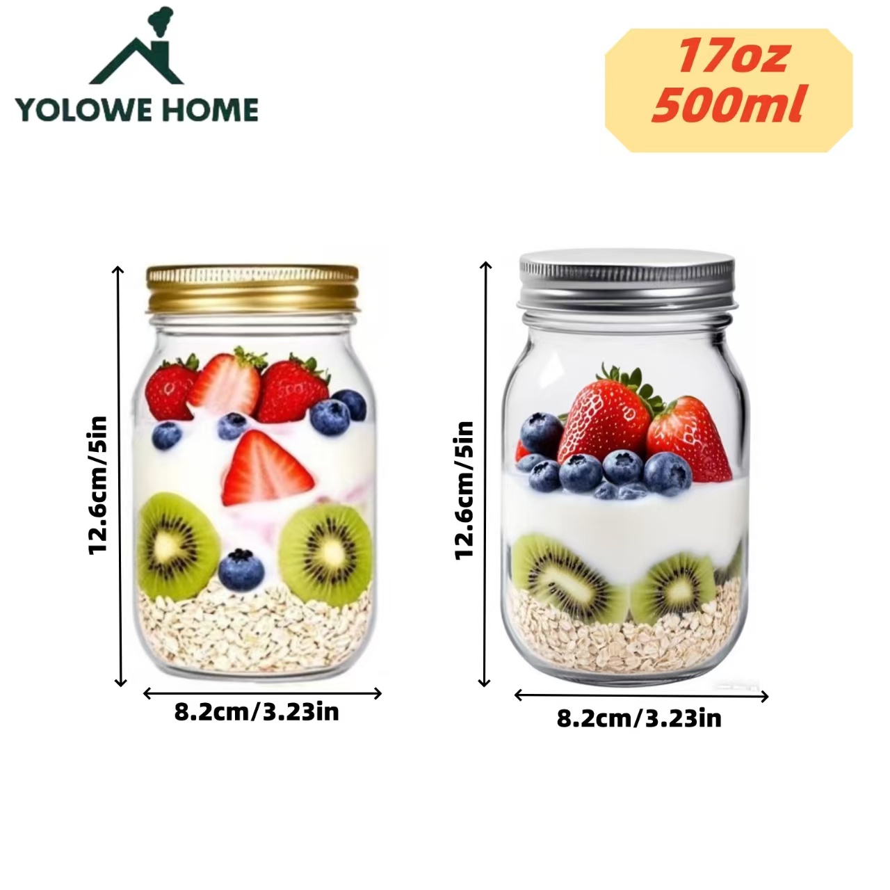6 piezas, 12 piezas, 500 ml/16 - Food Storage Glass Box reseña y precio