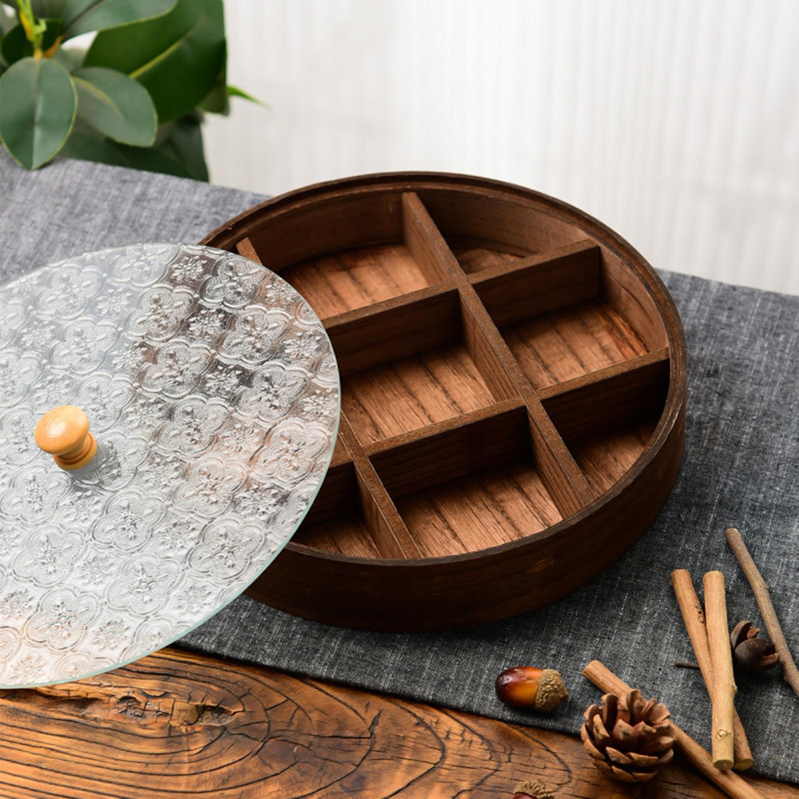 Cuenco de madera con tapa y co - Food Storage Glass Box reseña y precio