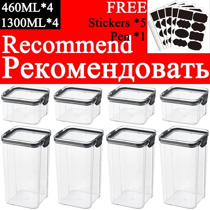 Conjuntos de 460-1800ml, tarro - Food Storage Jar Set reseña y precio