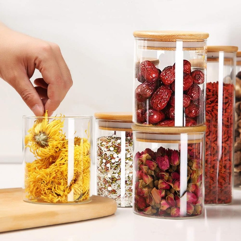 Juego de 12 tarros de vidrio c - Food Storage Glass Set reseña y precio