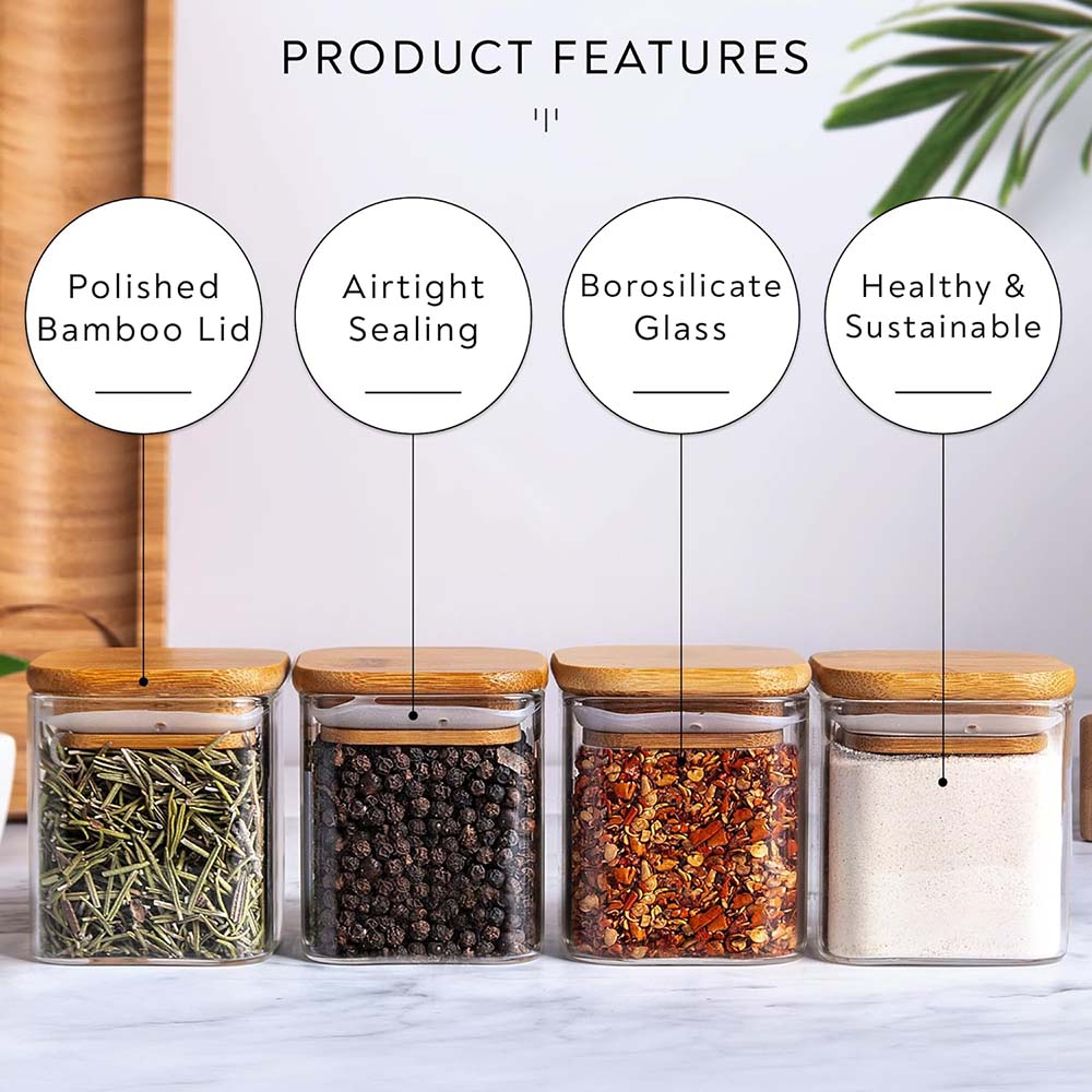 Frascos para Especias con Etiq - Food Storage Jar Set reseña y precio