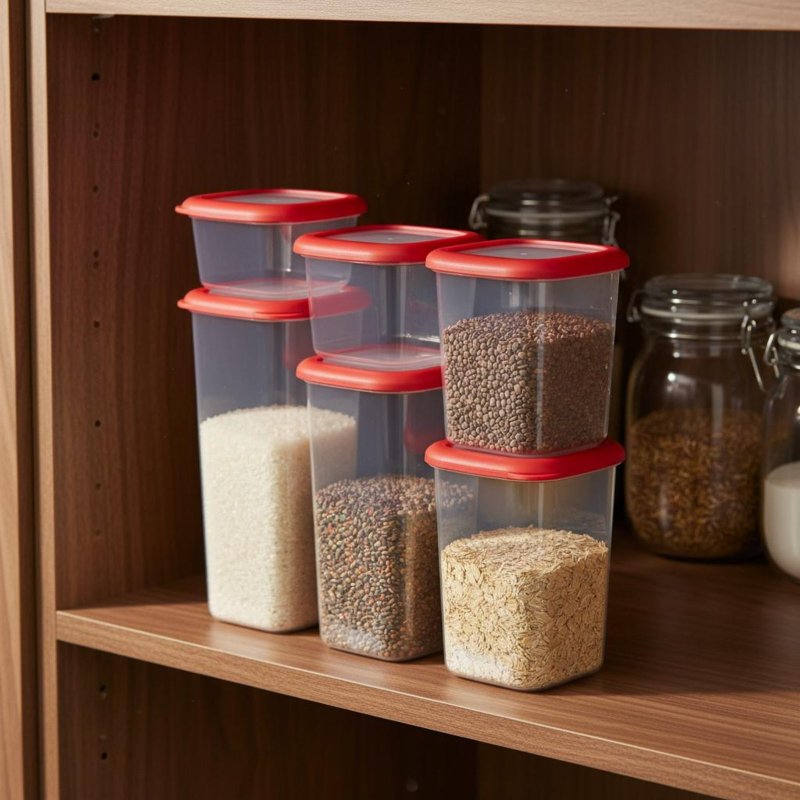 Juego de 6 Recipientes Herméti - Food Storage Pantry reseña y precio