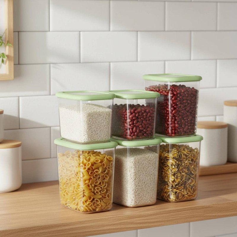 Juego de 6 Recipientes Herméti - Food Storage Pantry reseña y precio