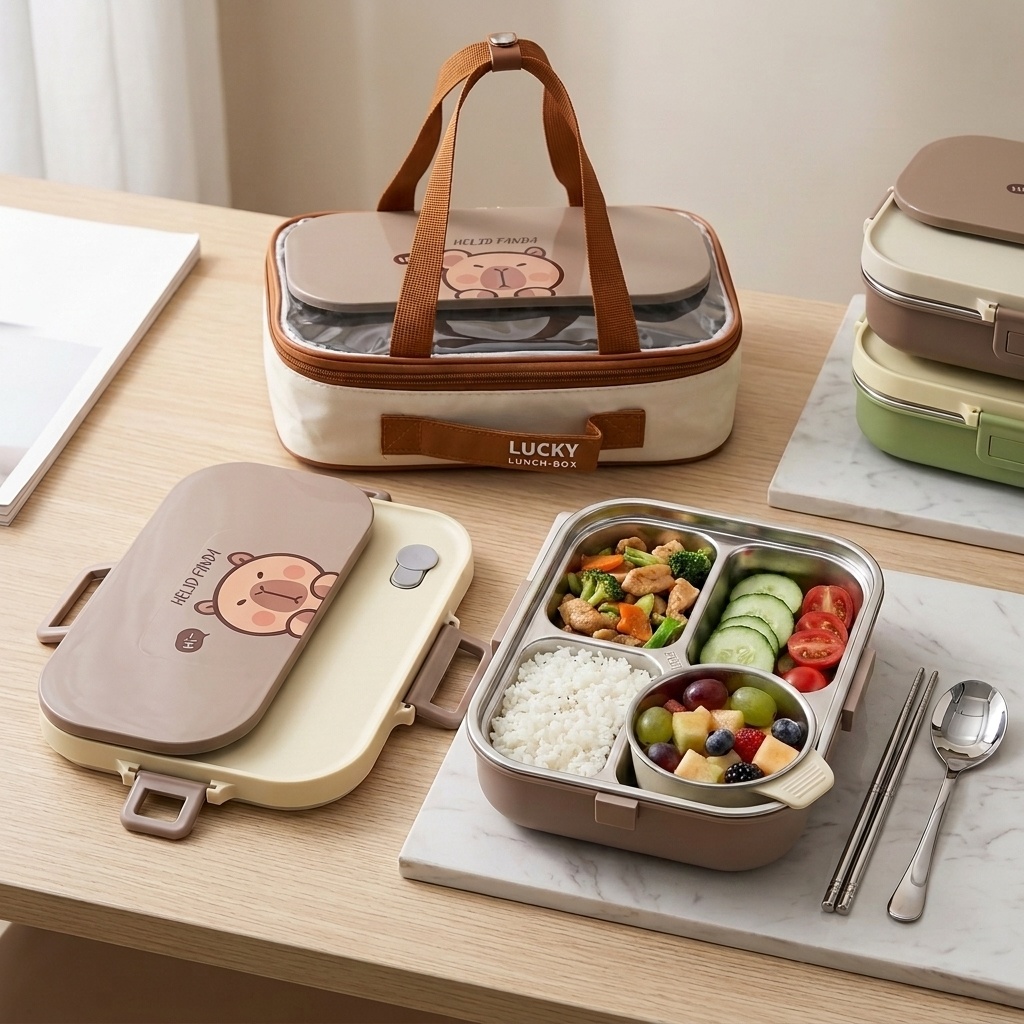 Lonchera Bento de Acero Inoxid - Food Storage Jar Set reseña y precio