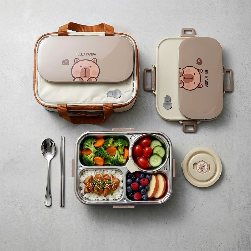 Lonchera Bento de Acero Inoxid - Food Storage Jar Set reseña y precio