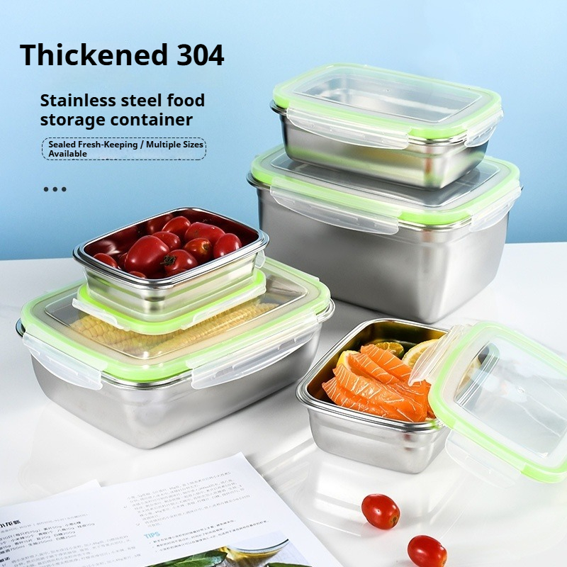 Fiambrera de acero inoxidable  - Food Storage Kitchen Container Set reseña y precio