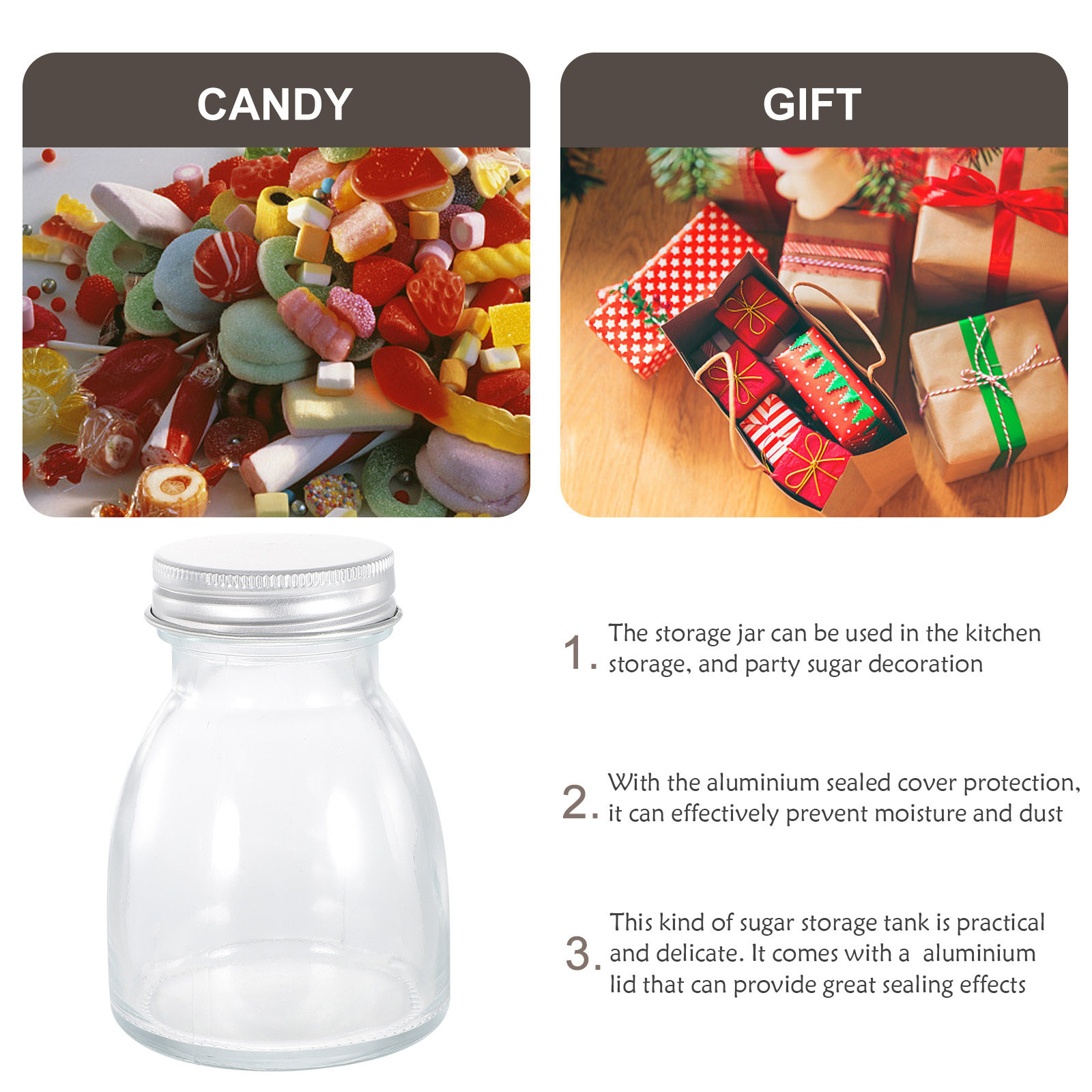 Juego de 6 Recipientes de Vidr - Airtight Cereal Jar reseña y precio