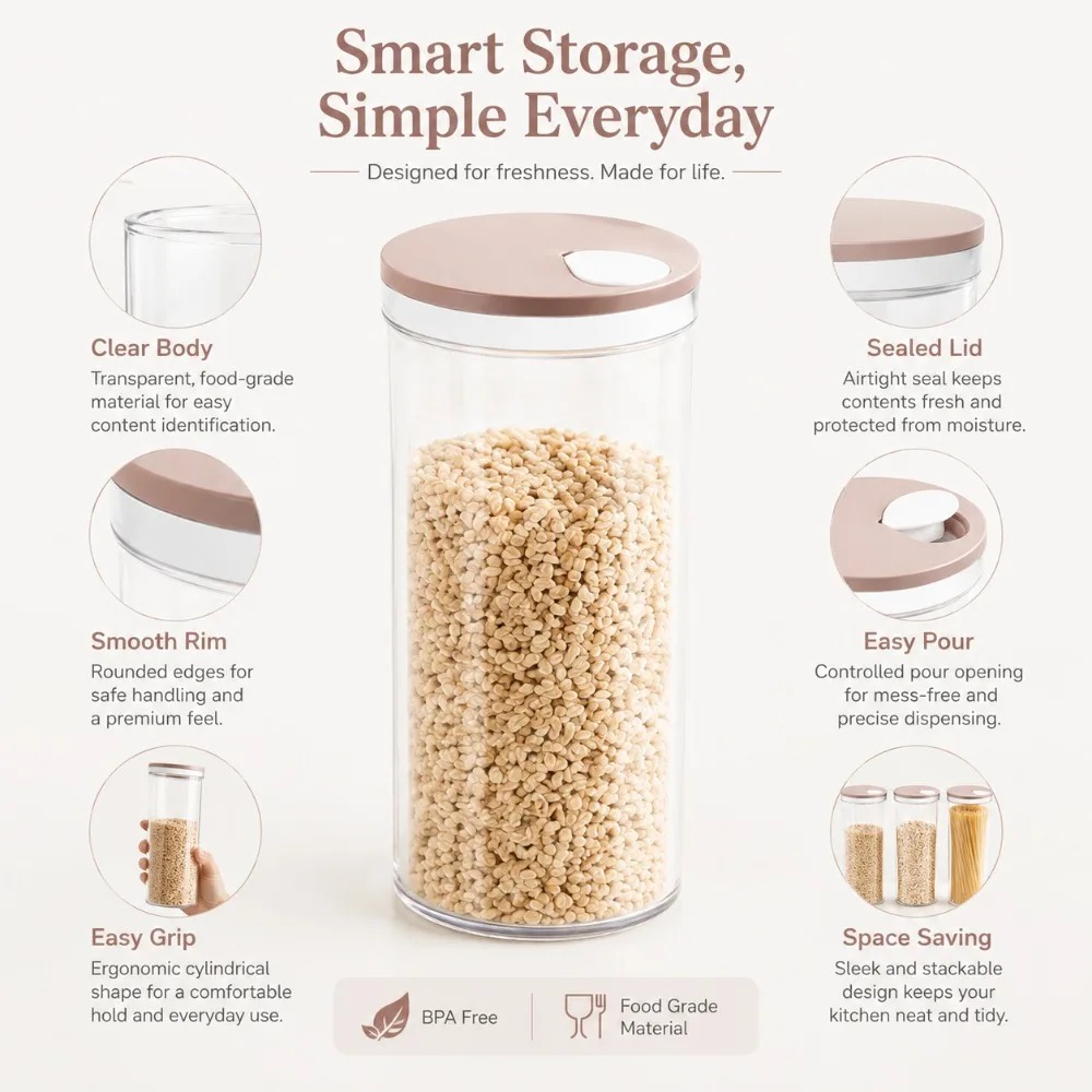 Caja de Almacenamiento de Fide - Food Storage Pantry reseña y precio