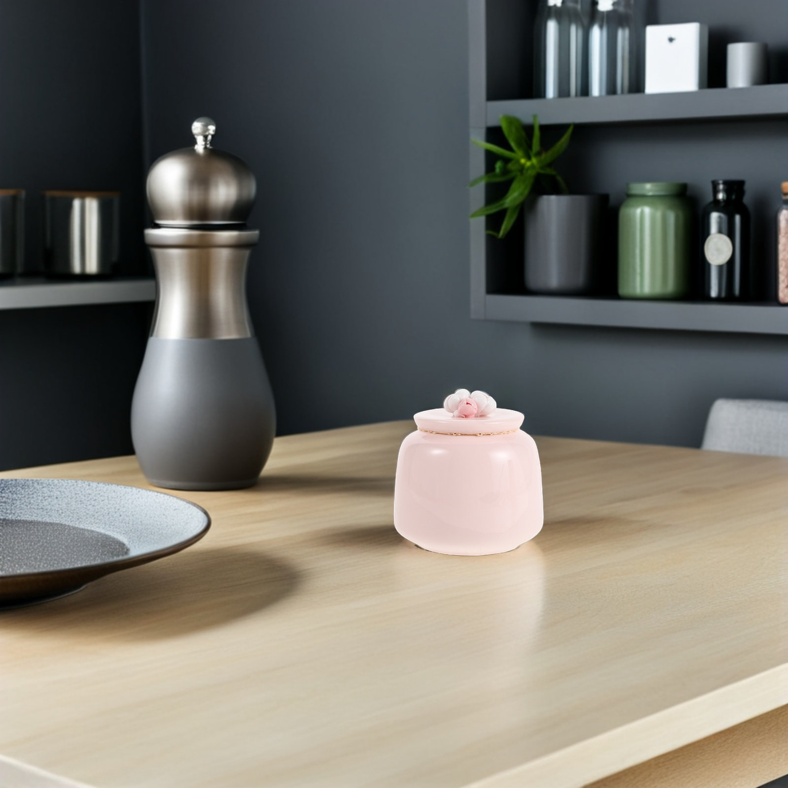 Tarro de Té de Cerámica Rosa,  - Food Storage Canister reseña y precio