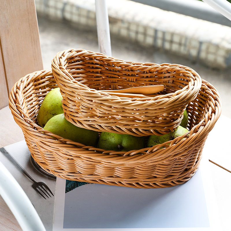 Cesta ovalada tejida de ratán, - Food Storage Plant reseña y precio