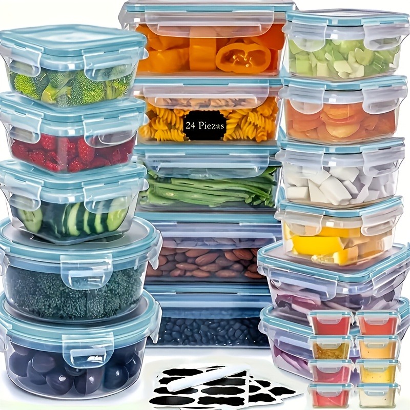 Juego de 48 Recipientes para A - Food Storage Pantry reseña y precio