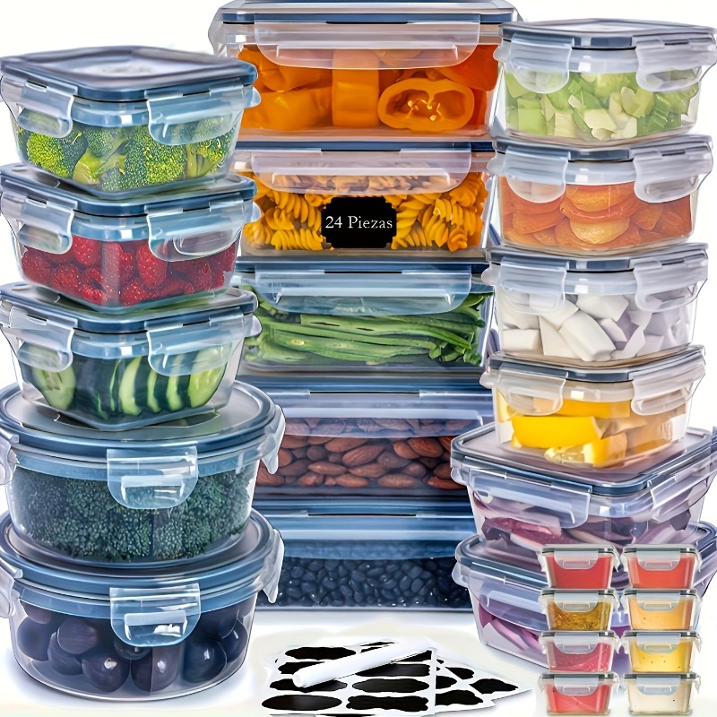 Juego de 48 Recipientes para A - Food Storage Pantry reseña y precio