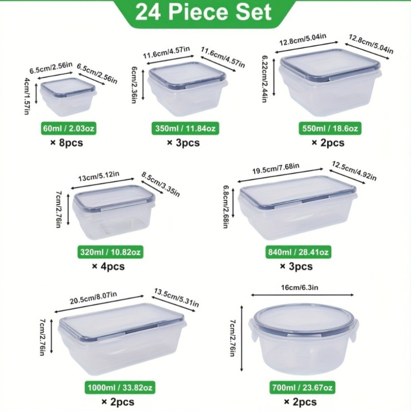 Juego de 48 Recipientes para A - Food Storage Pantry reseña y precio