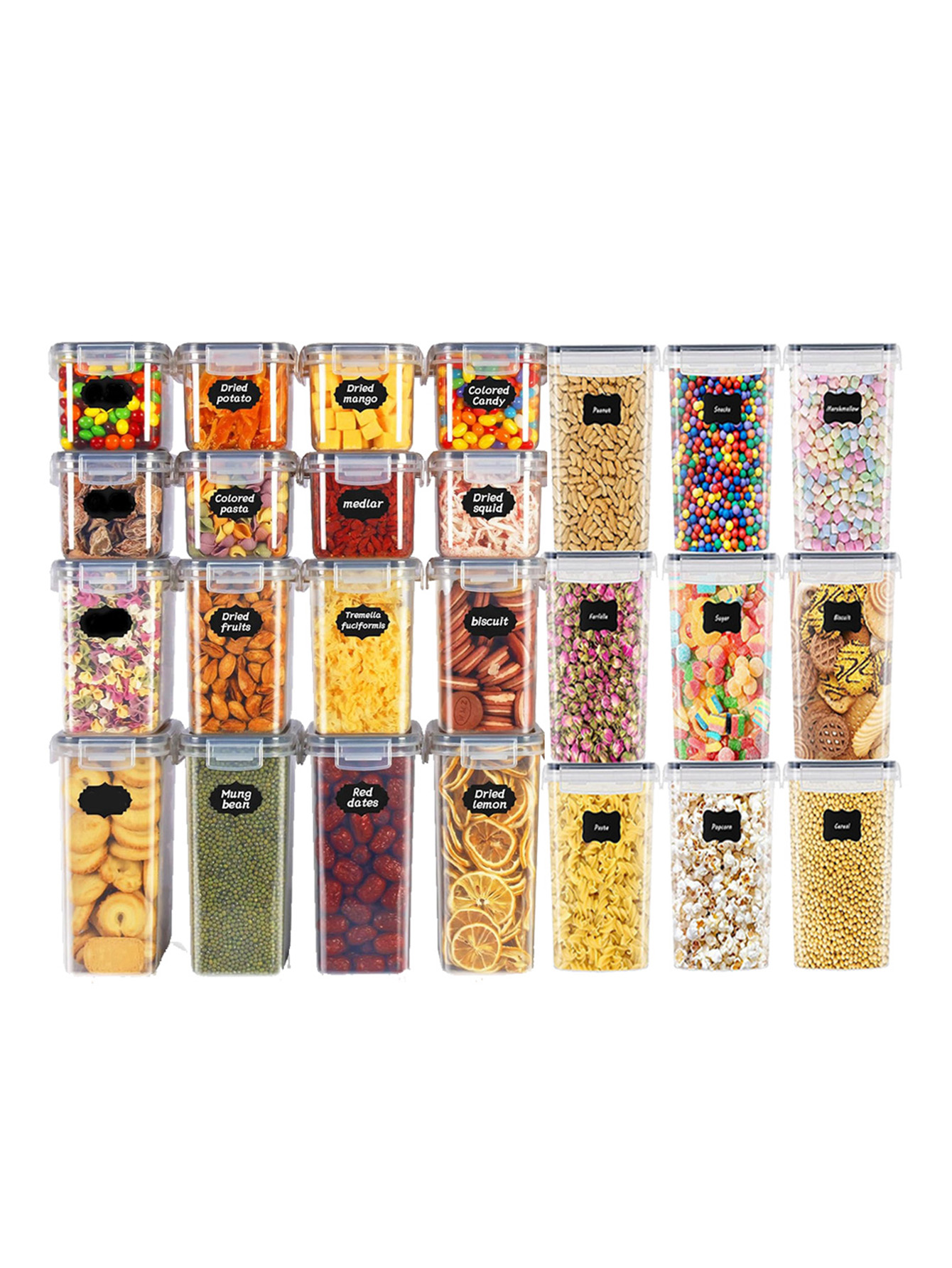 48 recipientes herméticos para - Food Storage Pantry reseña y precio